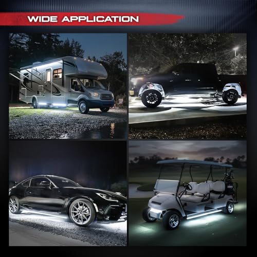 White LED Underglow Light Kit with Remote Control