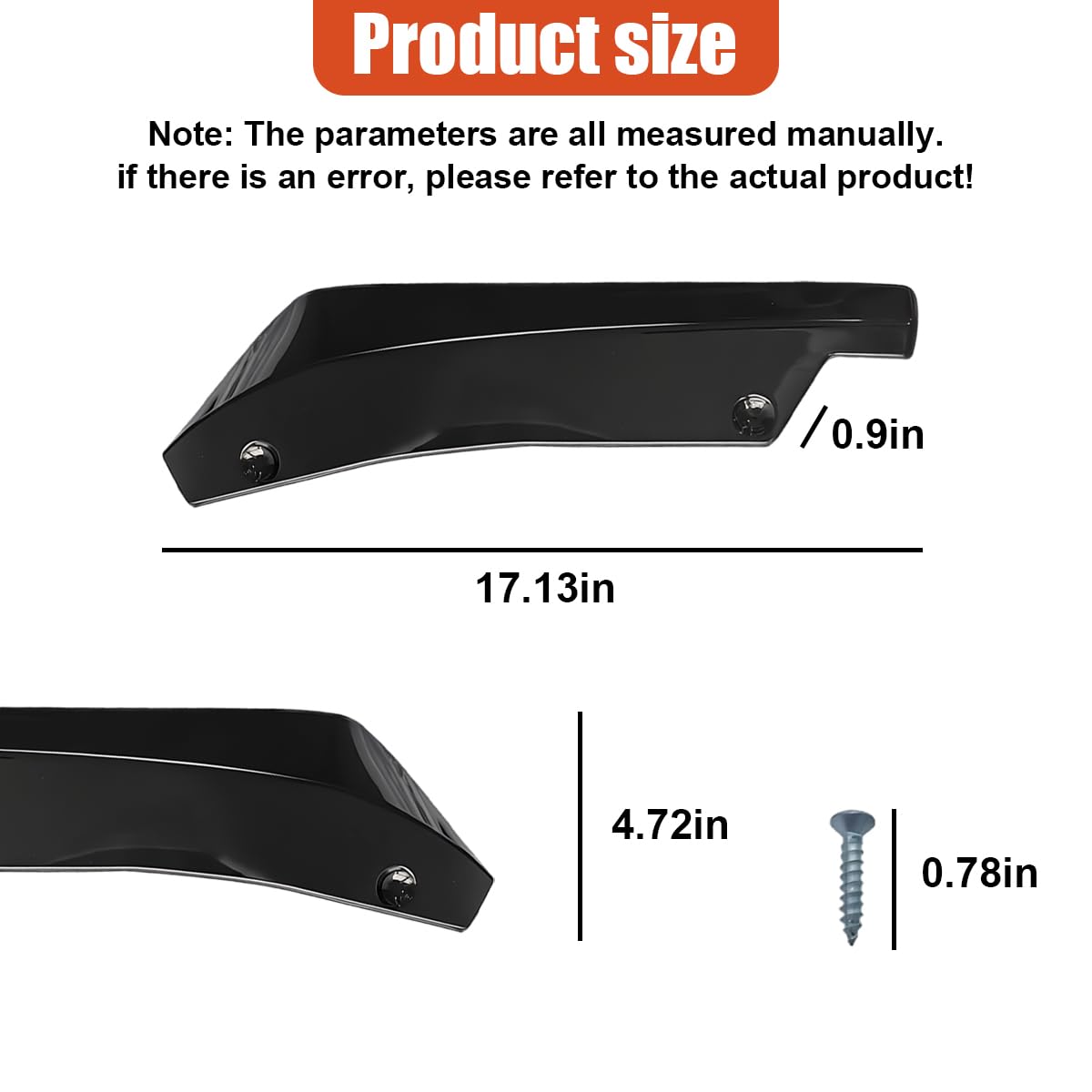 2PCS Universal Rear Bumper Diffuser Canards