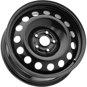 17x6.5" Matte Black Steel Wheel 5x4.5" Offset 39mm