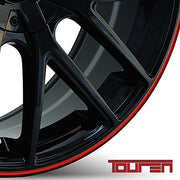 16x7" Black Wheel with Red Ring 5x100mm