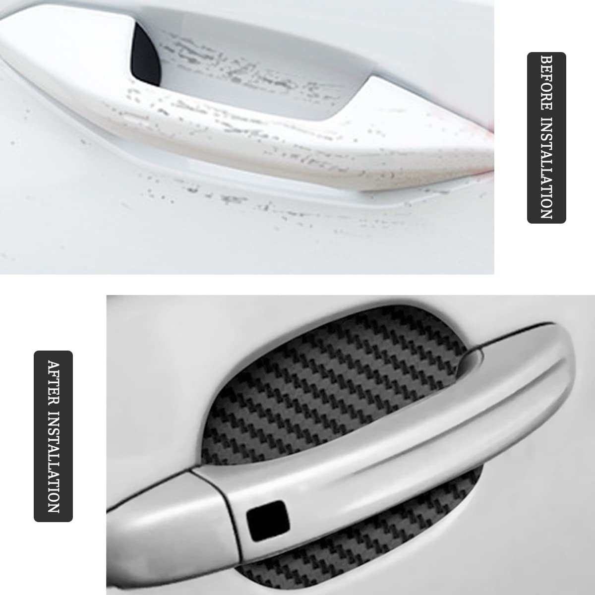 Carbon Fiber Car Door Handle Protector Stickers
