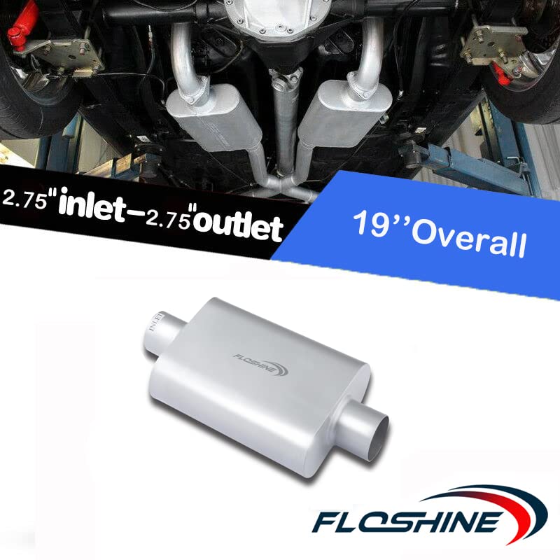 Dual Chamber Performance Muffler 17.5" Silver