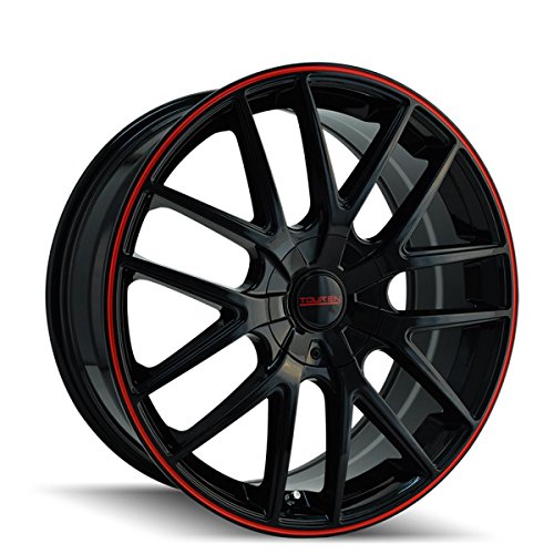 16x7" Black Wheel with Red Ring 5x100mm