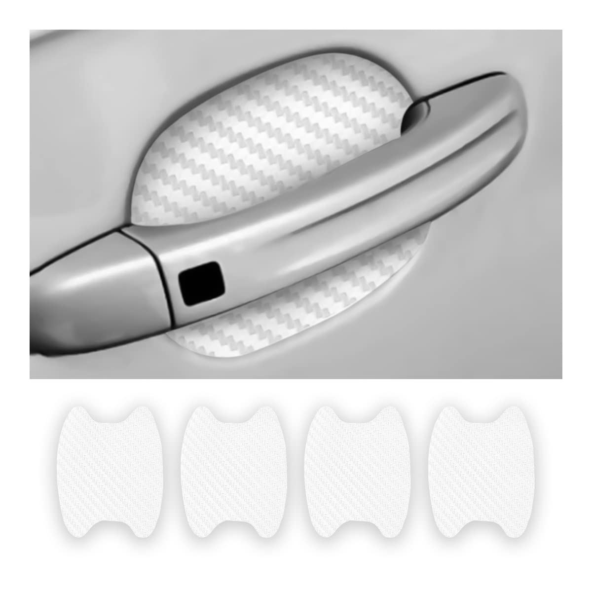 Carbon Fiber Car Door Handle Protector Stickers