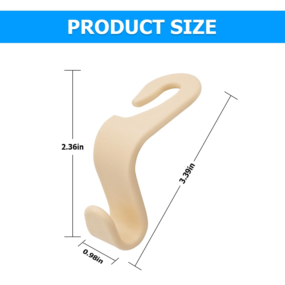 Leather Car Seat Back Hanger Hooks
