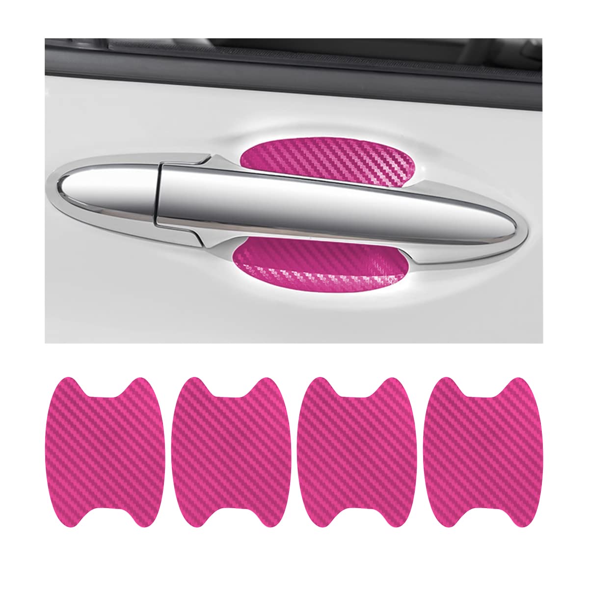 Carbon Fiber Car Door Handle Protector Stickers