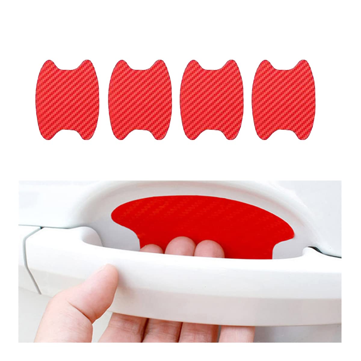Carbon Fiber Car Door Handle Protector Stickers