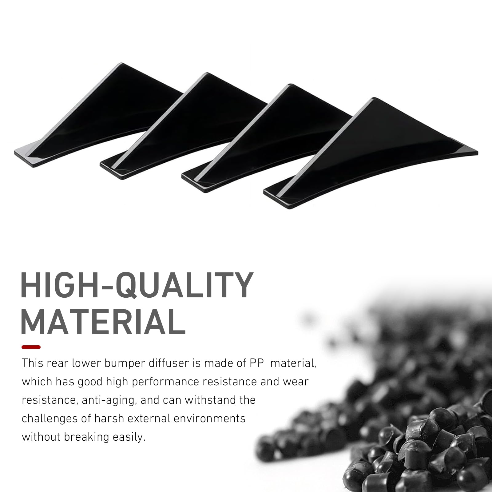 4PCS Universal Car Bumper Lip Spoiler Kit