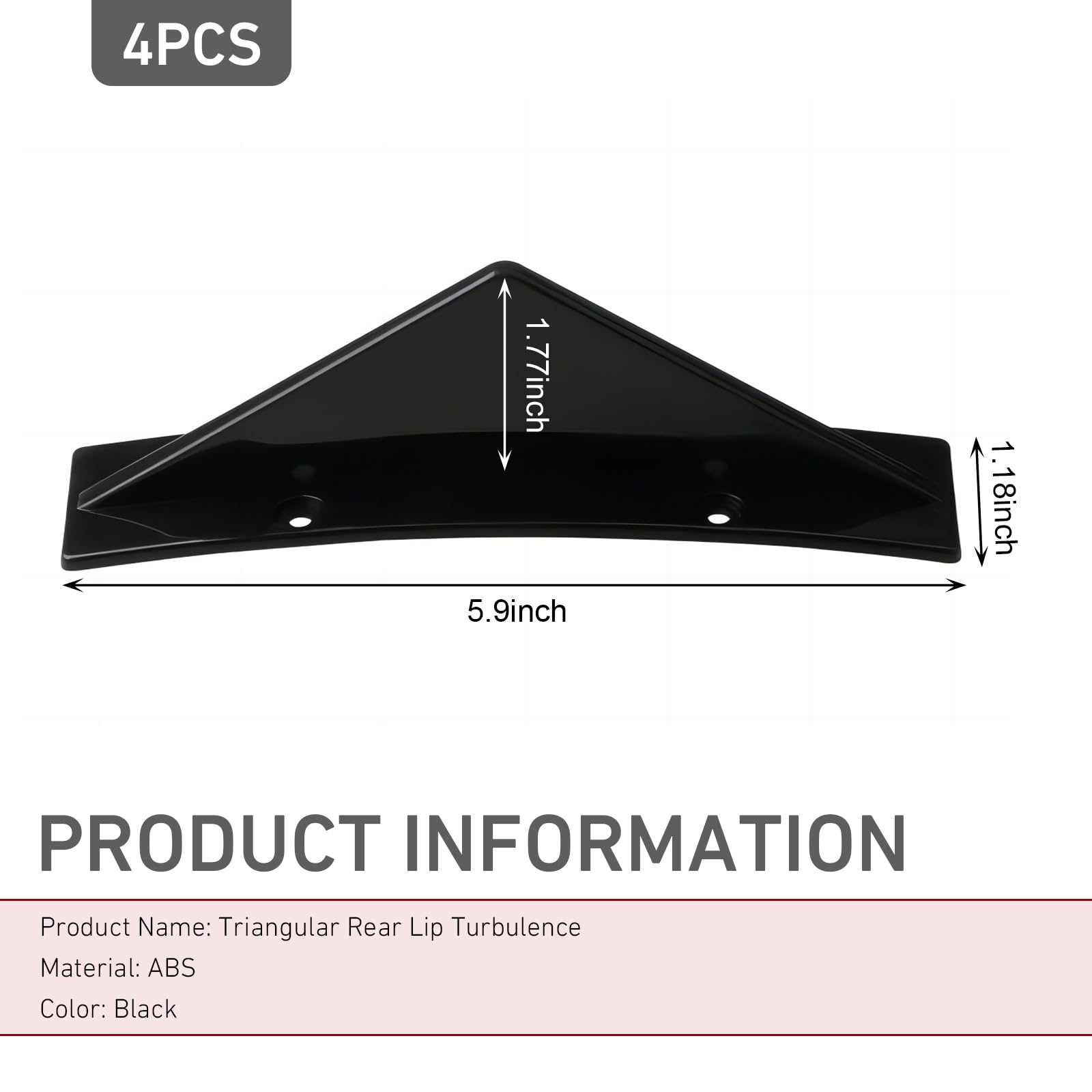 4PCS Universal Car Bumper Lip Spoiler Kit