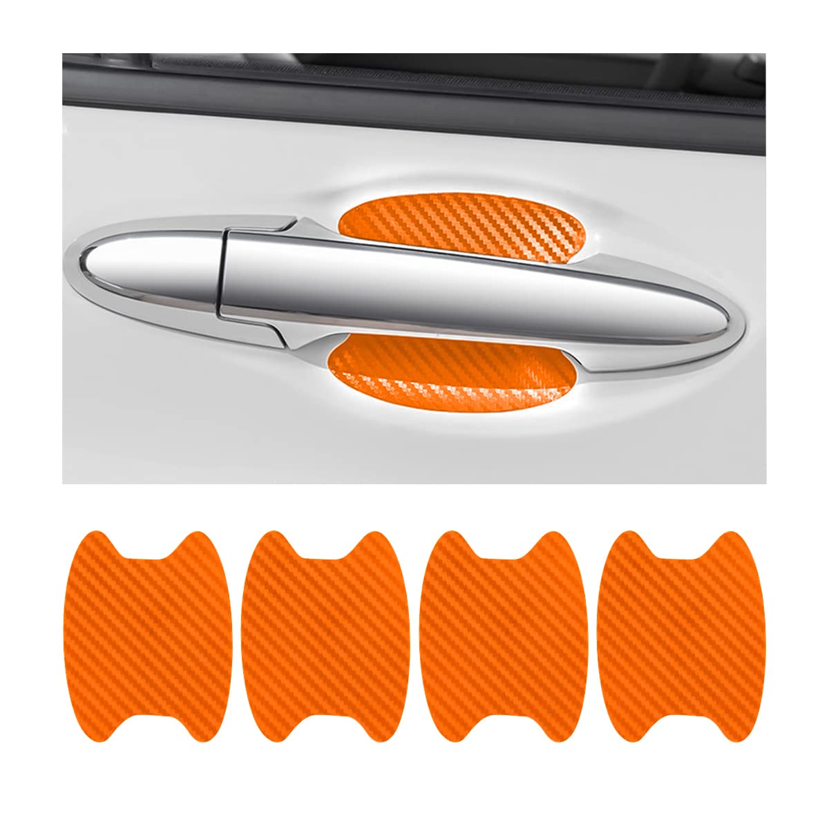 Carbon Fiber Car Door Handle Protector Stickers