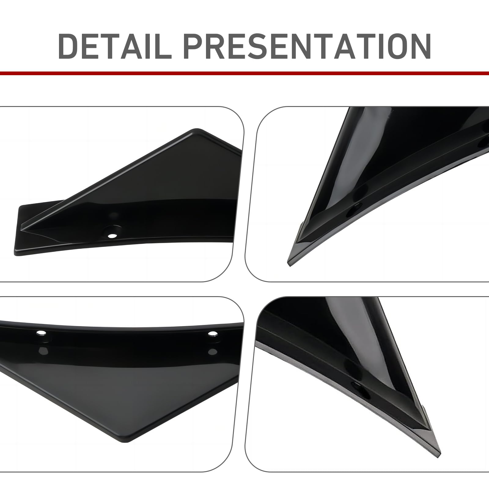 4PCS Universal Car Bumper Lip Spoiler Kit