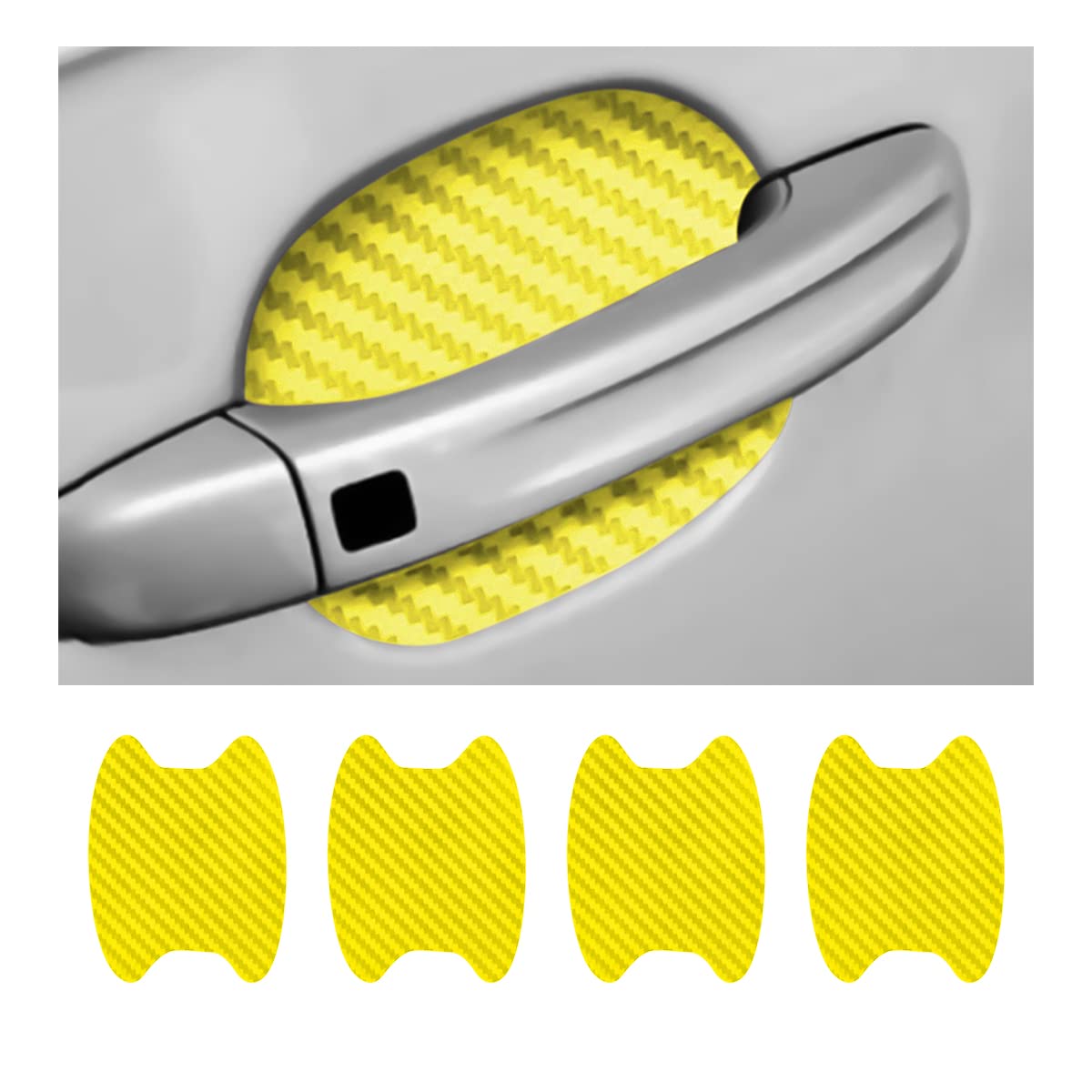 Carbon Fiber Car Door Handle Protector Stickers