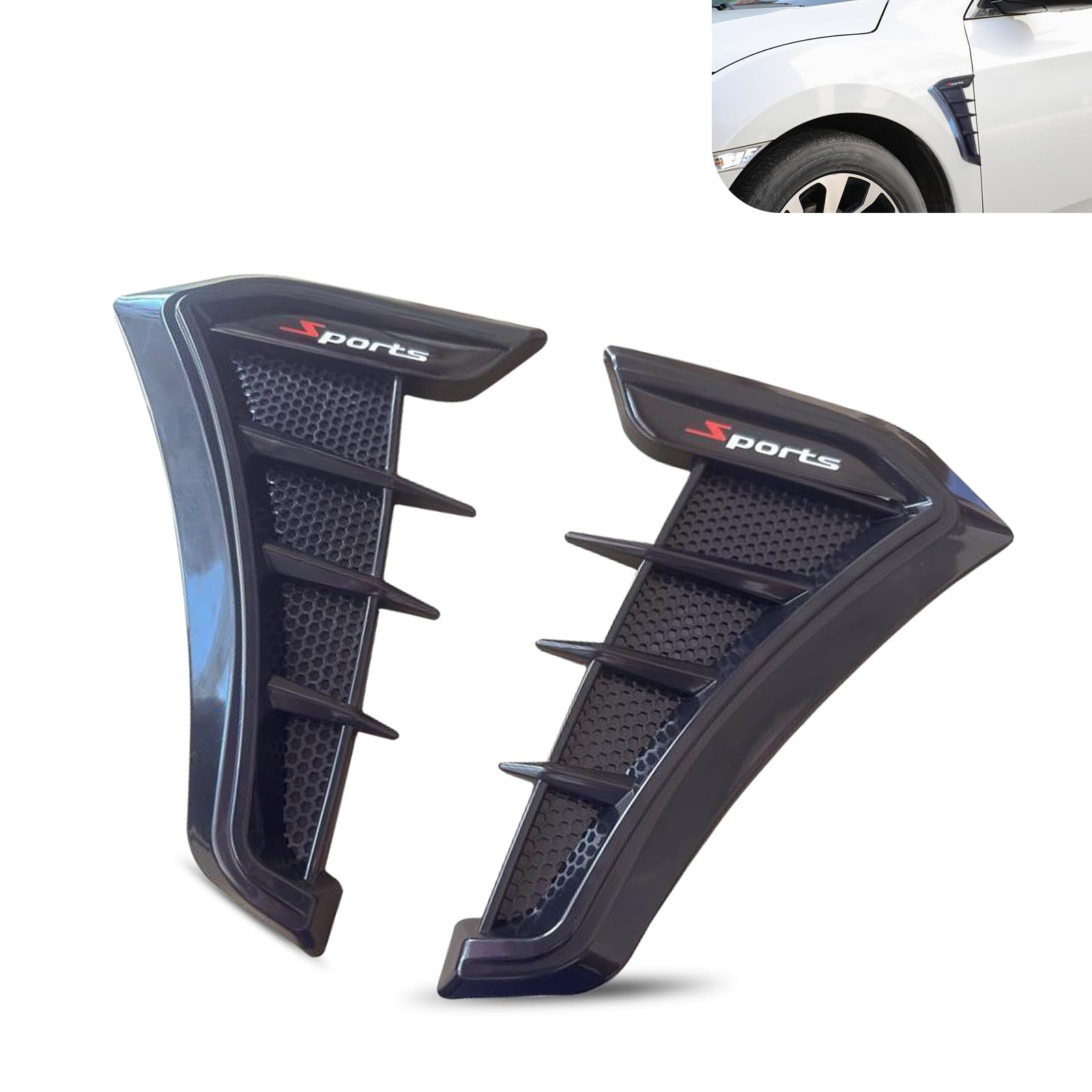 2PCS Universal Shark Gill Fender Side Vents