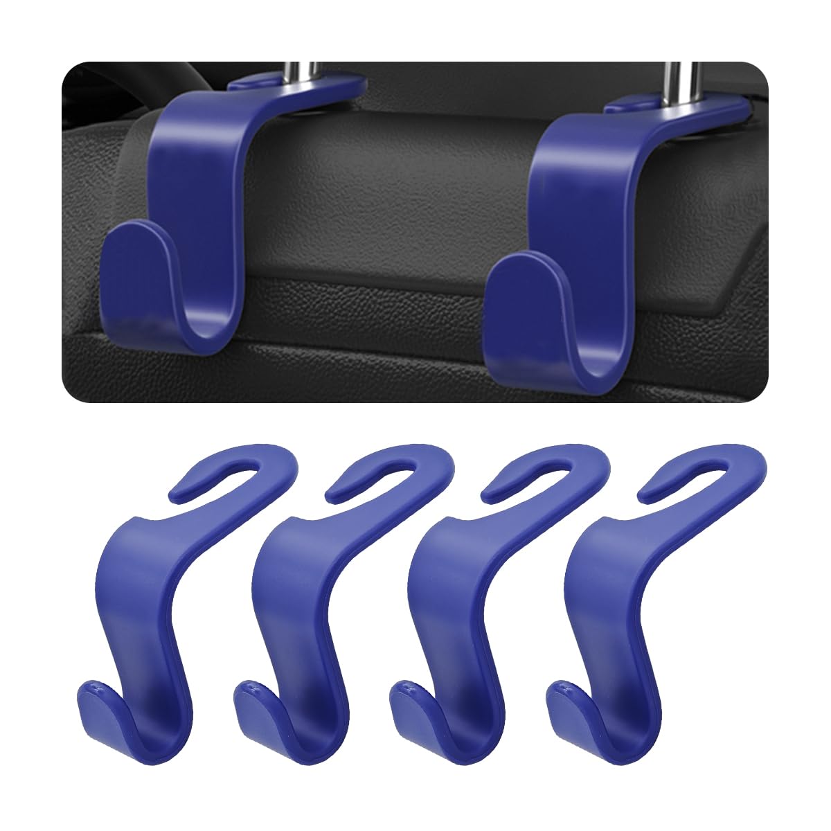 Leather Car Seat Back Hanger Hooks