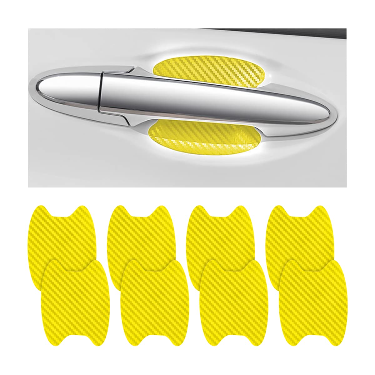 Carbon Fiber Car Door Handle Protector Stickers