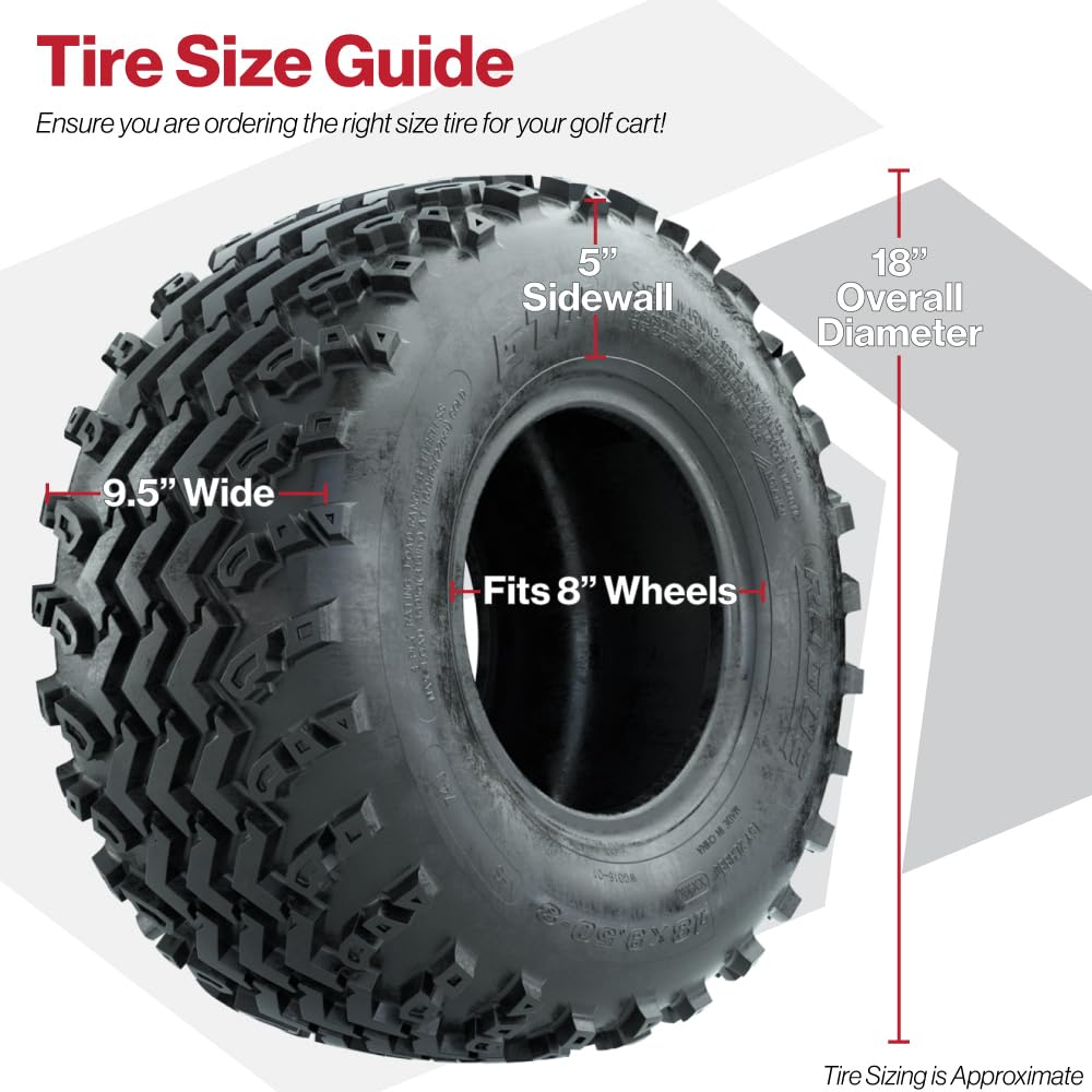 All-Terrain Golf Cart Tire 4-Ply Directional Tread
