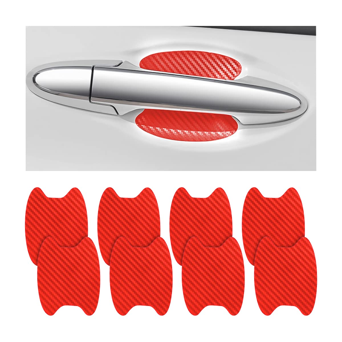 Carbon Fiber Car Door Handle Protector Stickers