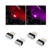 4PCS USB LED Car Interior Ambient Lights Kit