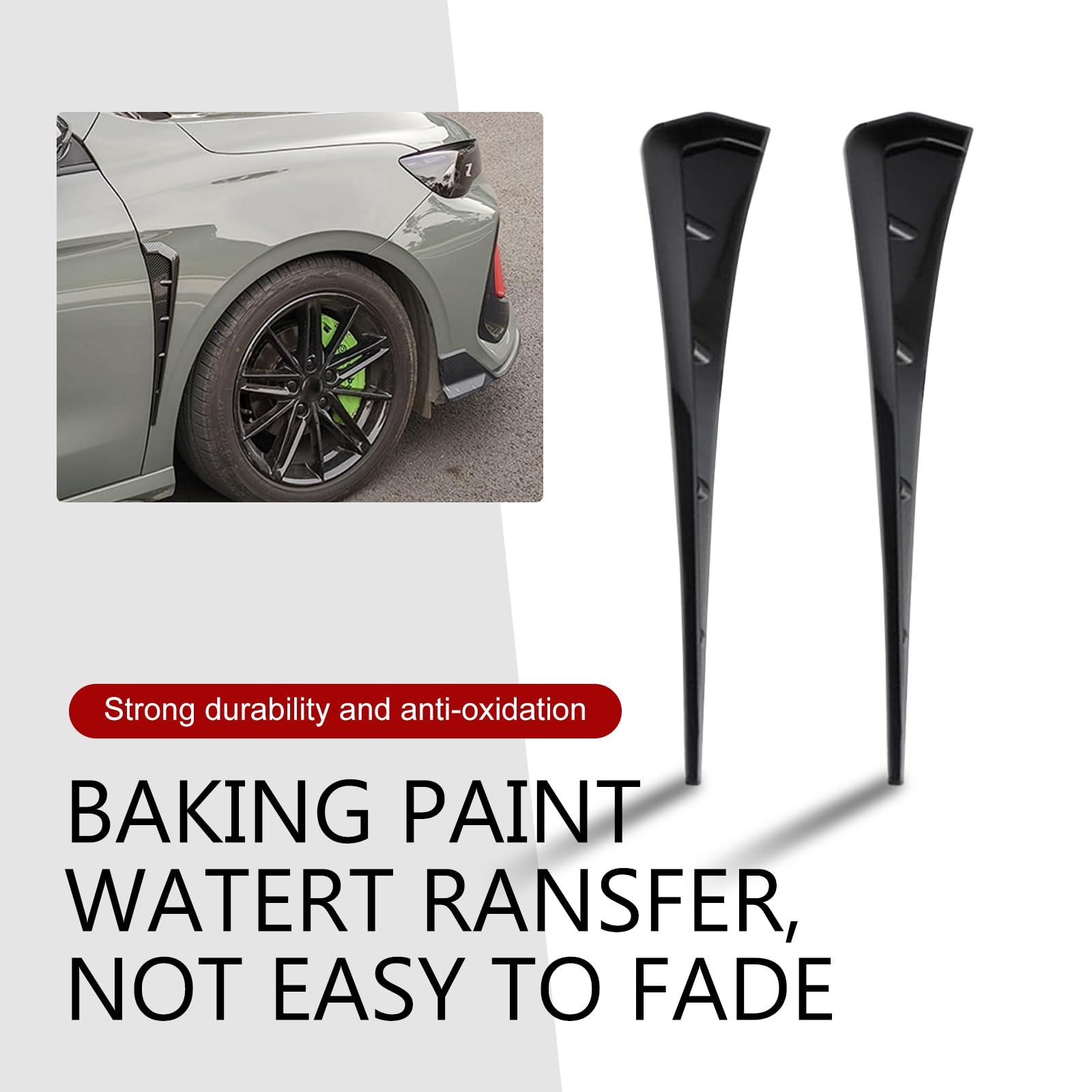 2PCS ABS Fender Side Vent Trim Stickers
