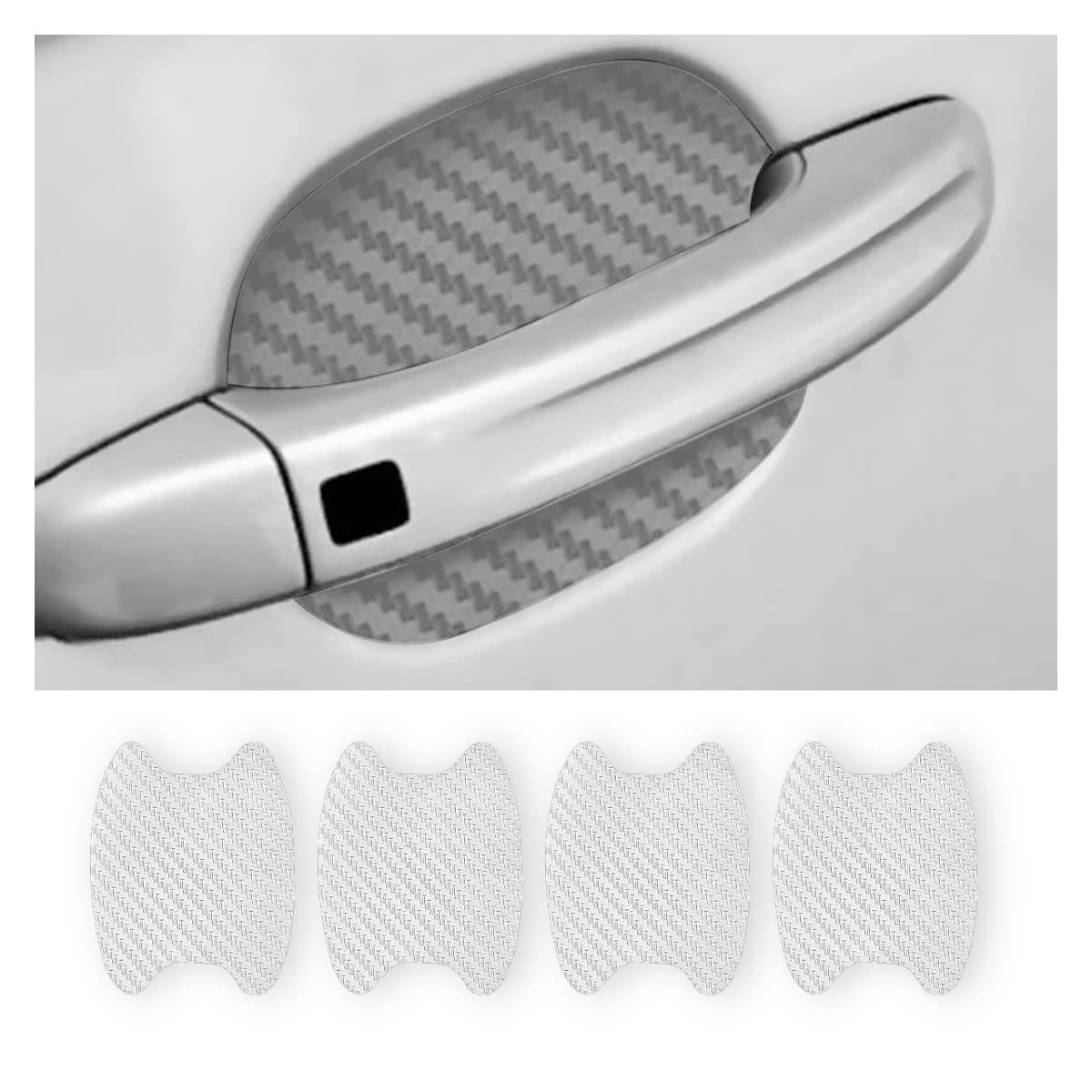 Carbon Fiber Car Door Handle Protector Stickers
