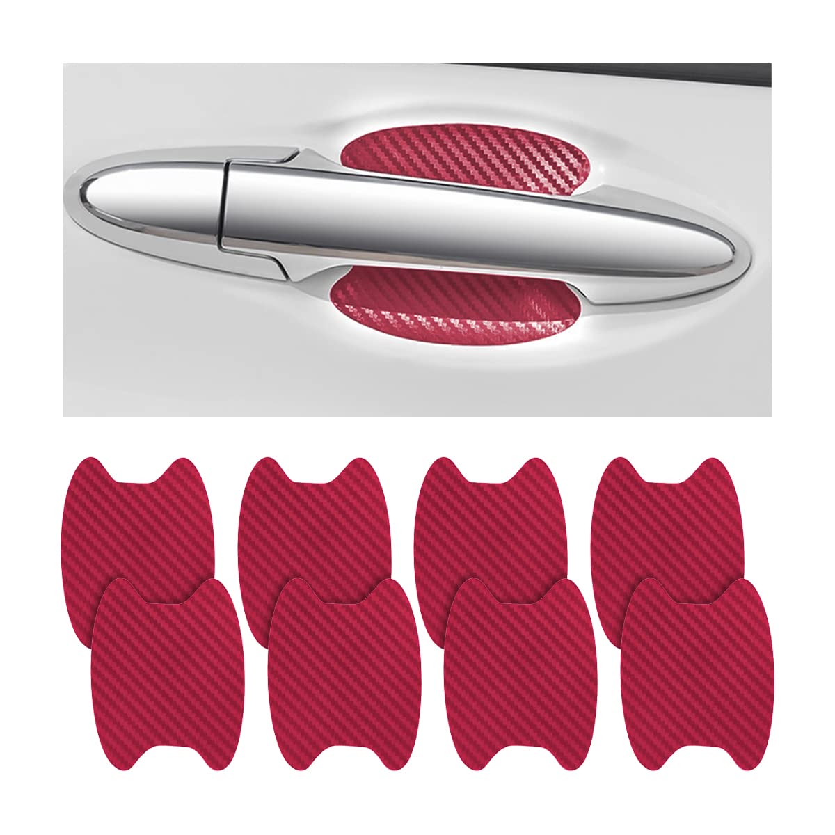 Carbon Fiber Car Door Handle Protector Stickers