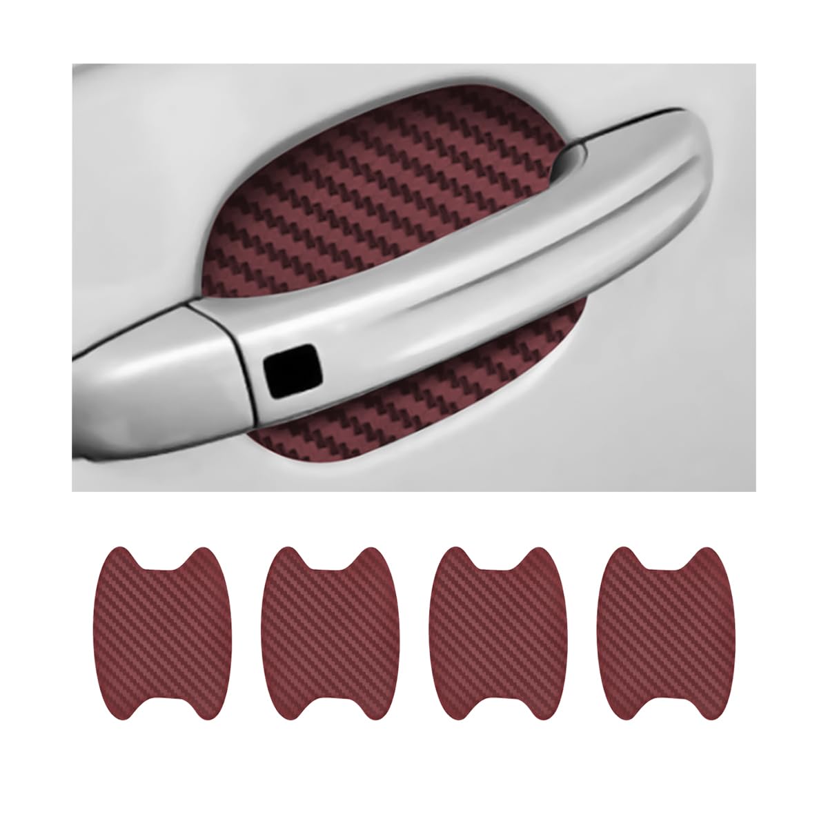 Carbon Fiber Car Door Handle Protector Stickers