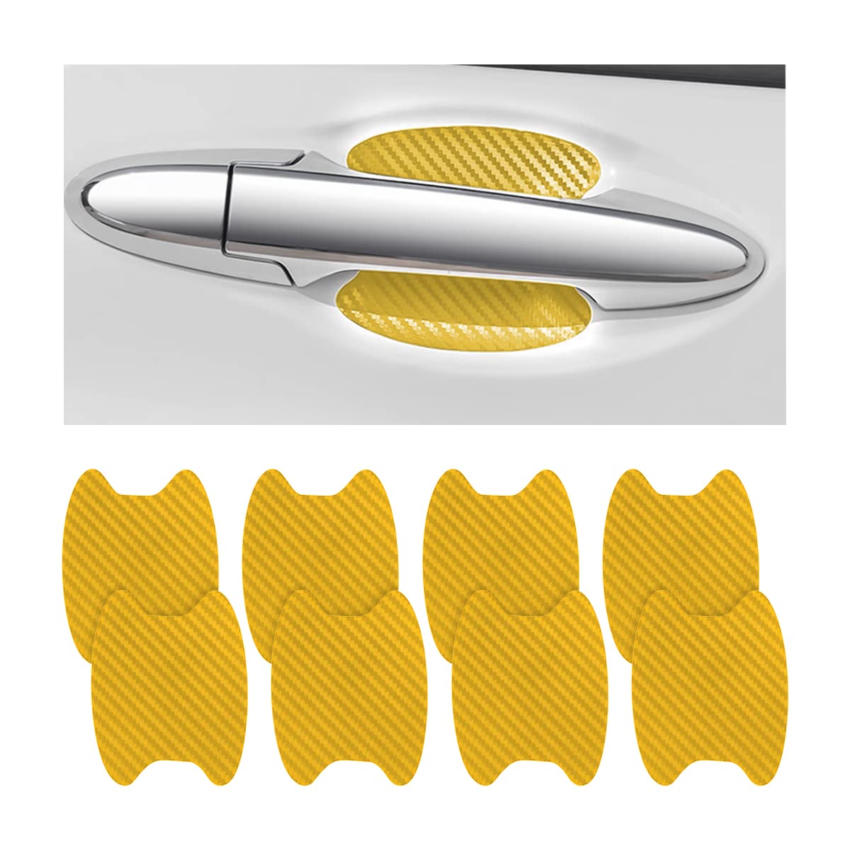 Carbon Fiber Car Door Handle Protector Stickers