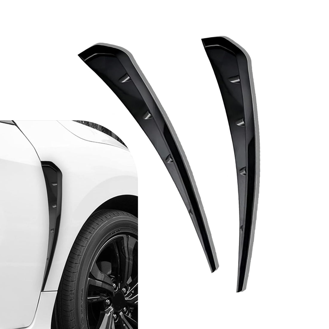 2PCS ABS Fender Side Vent Trim Stickers