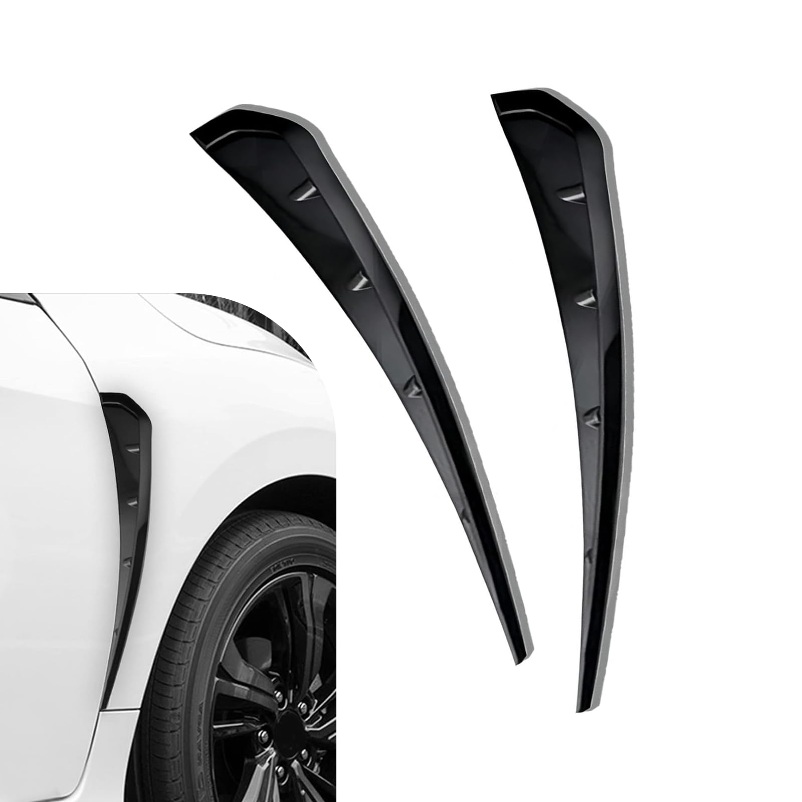 2PCS ABS Fender Side Vent Trim Stickers