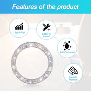 2-Pack Crystal Rhinestone Engine Start Ring Stickers