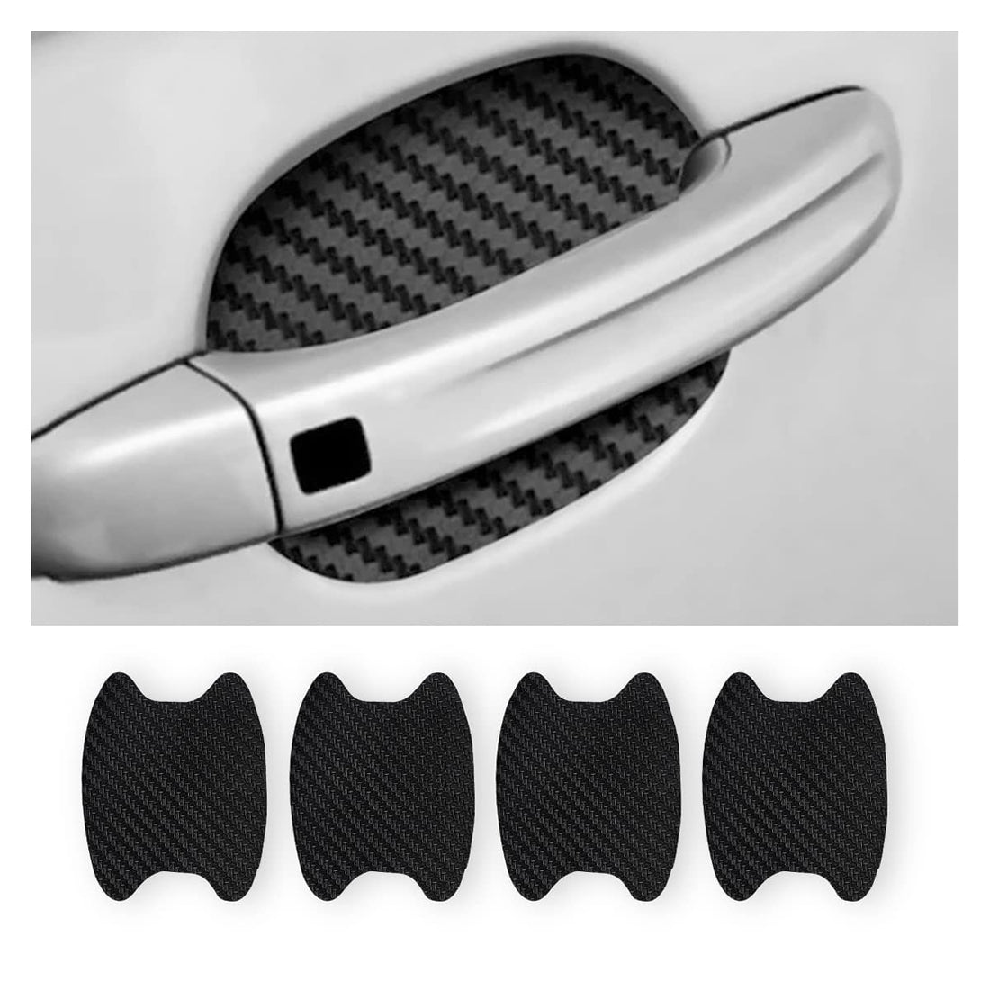 Carbon Fiber Car Door Handle Protector Stickers