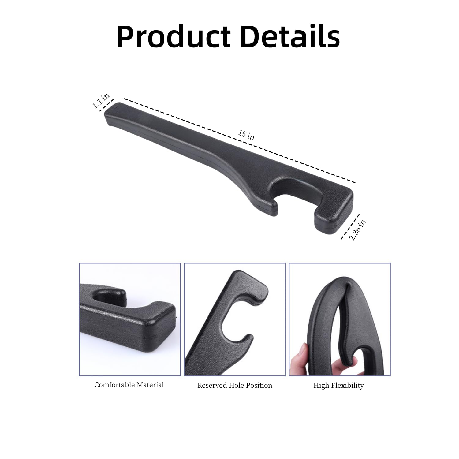 PU Leather Car Seat Gap Filler 2-Pack