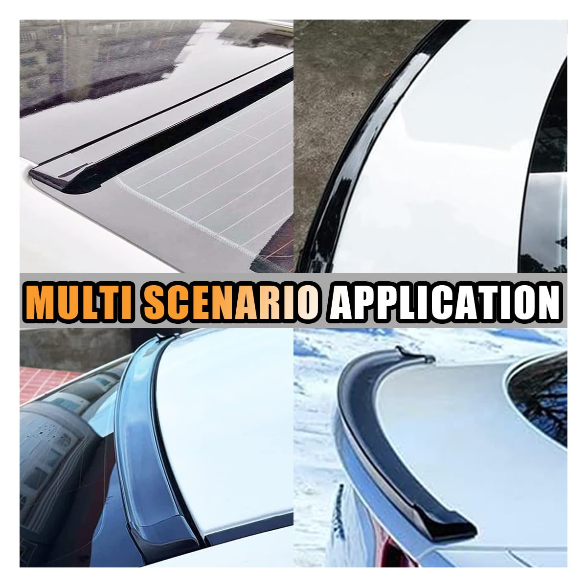 Universal 3D Rubber Rear Spoiler Lip Kit