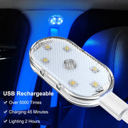 4Pcs Car LED Lights Interior Wireless, 7 Colors Interior Car Lights