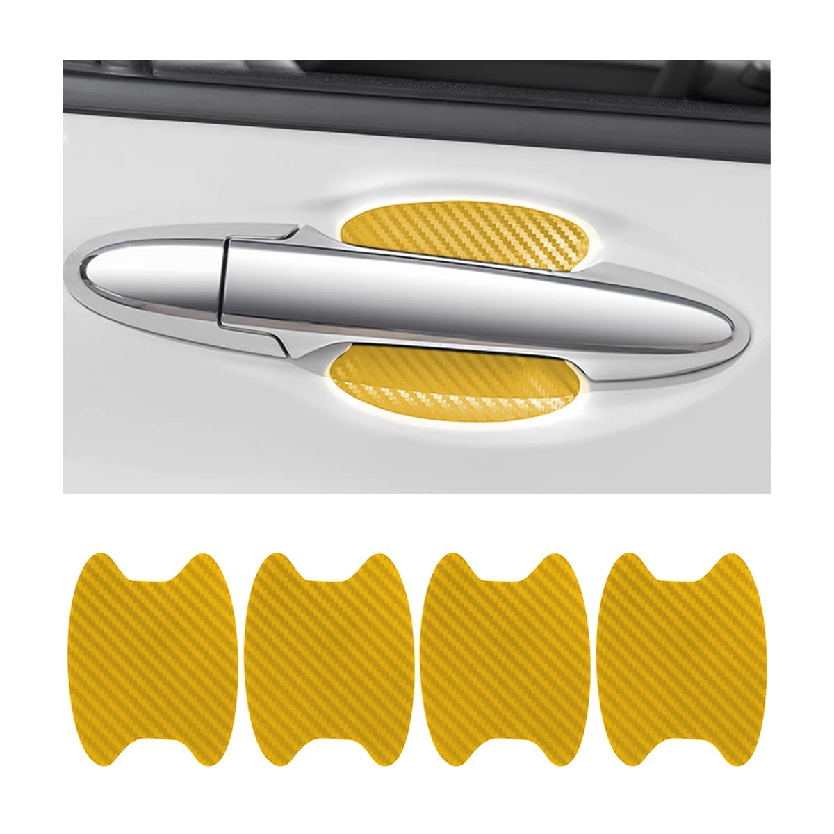 Carbon Fiber Car Door Handle Protector Stickers