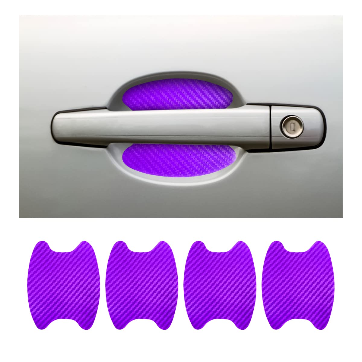Carbon Fiber Car Door Handle Protector Stickers