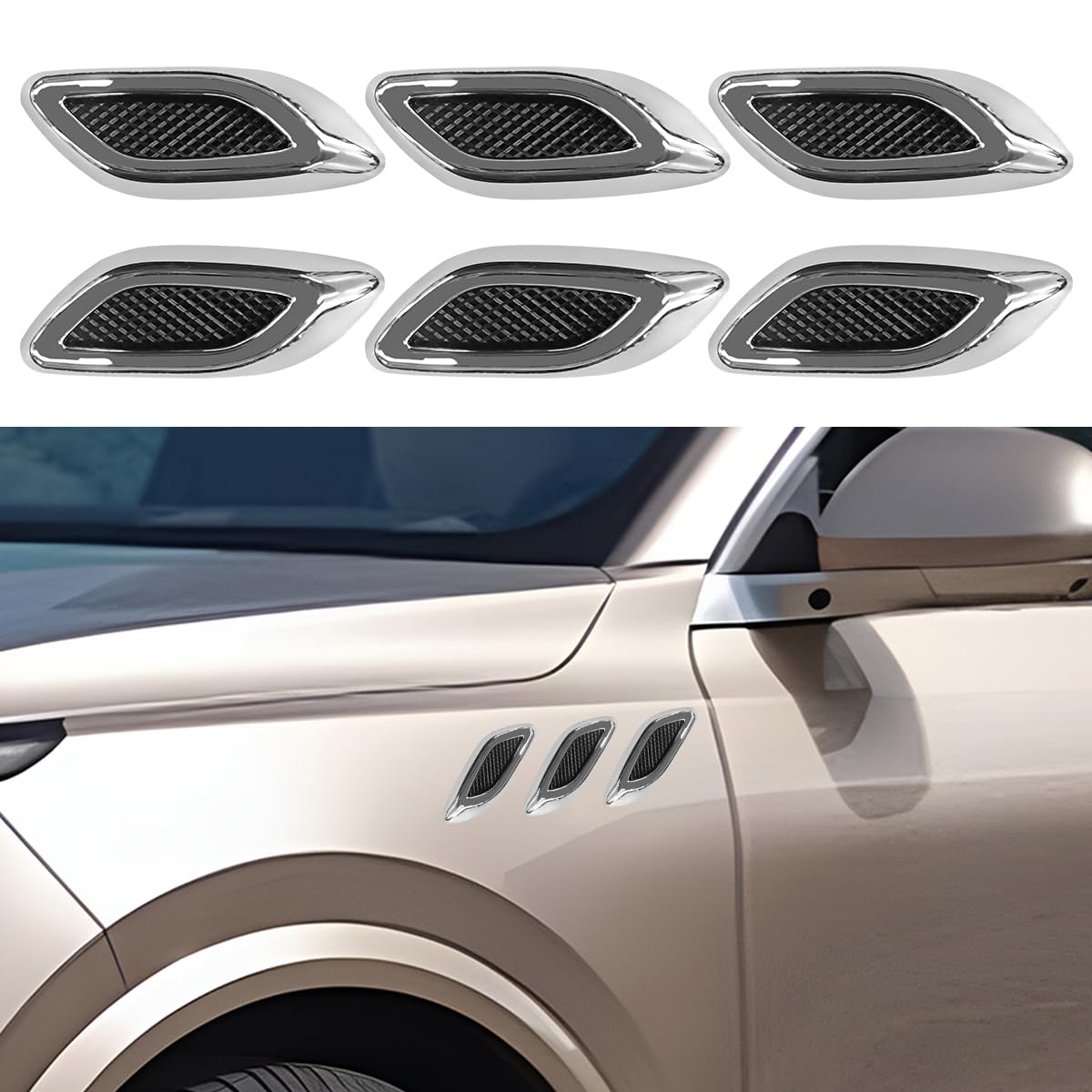 ABS Hood Side Vent Trim Stickers