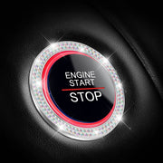 2-Pack Crystal Rhinestone Engine Start Ring Stickers