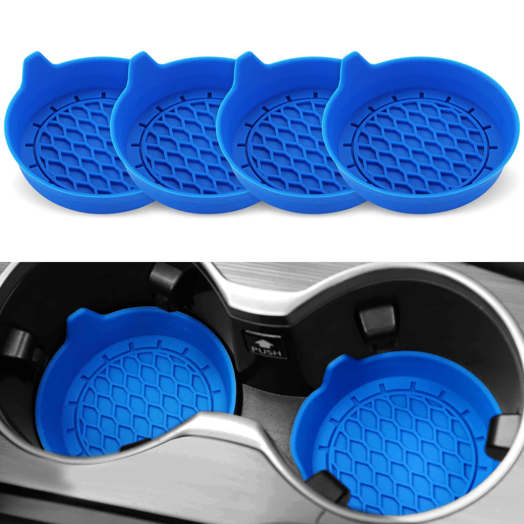 4PCS Universal Non-Slip Car Cup Coasters