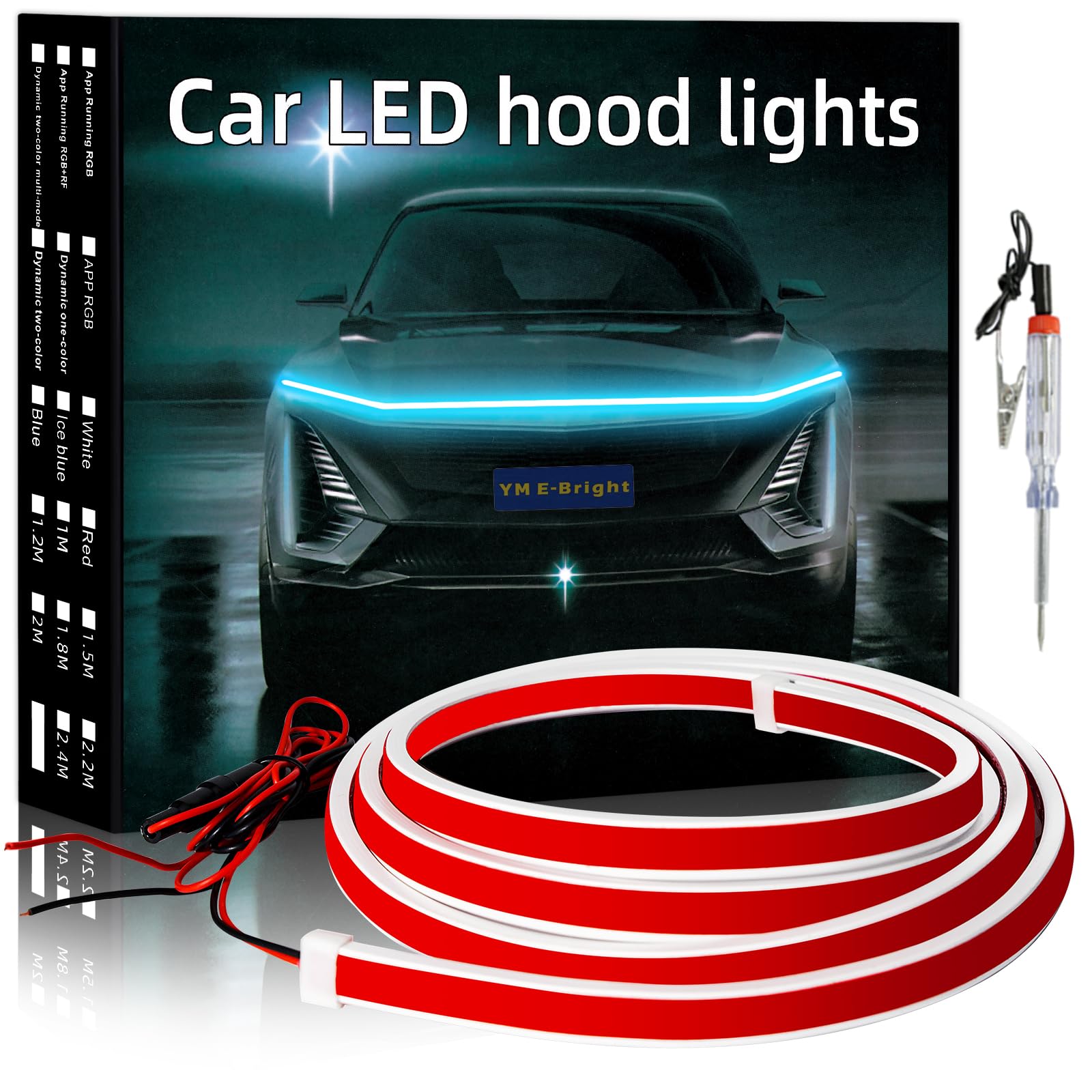 LED Hood Light Strip DRL Kit 12V Universal Car & Truck