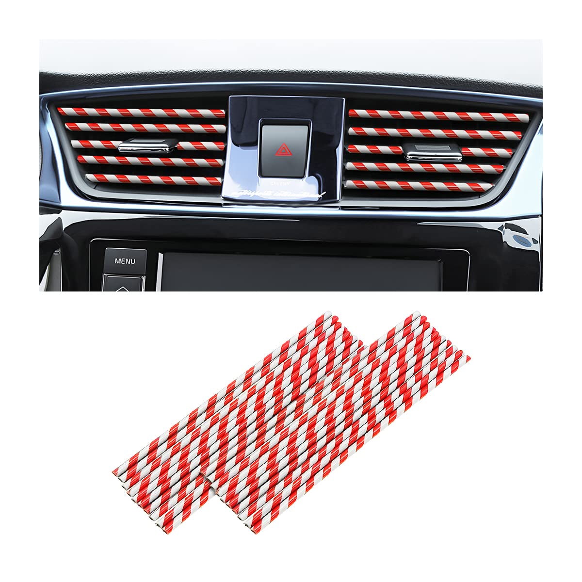 20PCS Car Air Vent Trim Decoration Strips