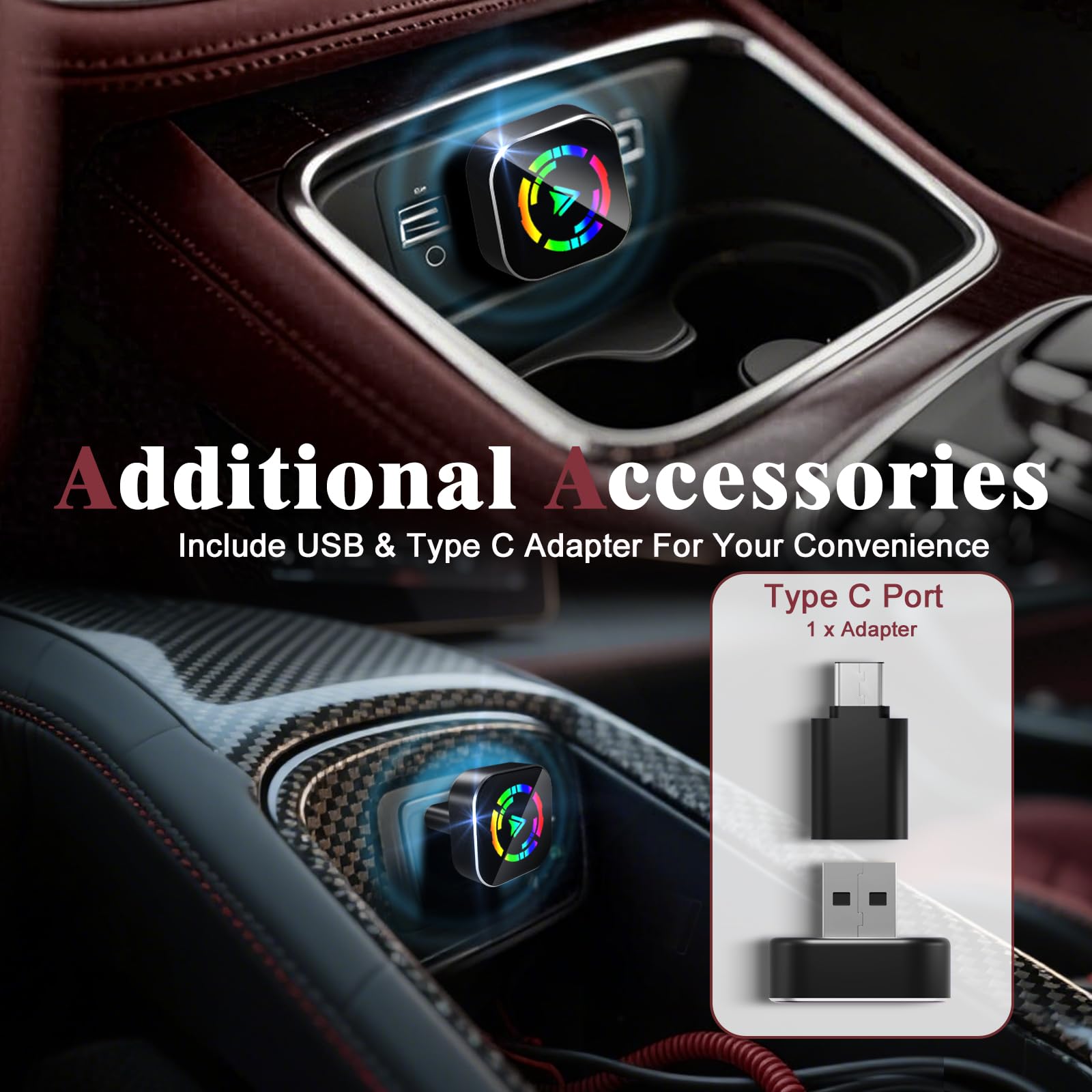 Wireless CarPlay Adapter for iPhone Mini USB-C Edition