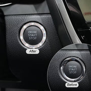 2-Pack Crystal Rhinestone Engine Start Ring Stickers
