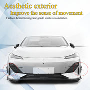 Universal Front Bumper Canard Kit 6PCS