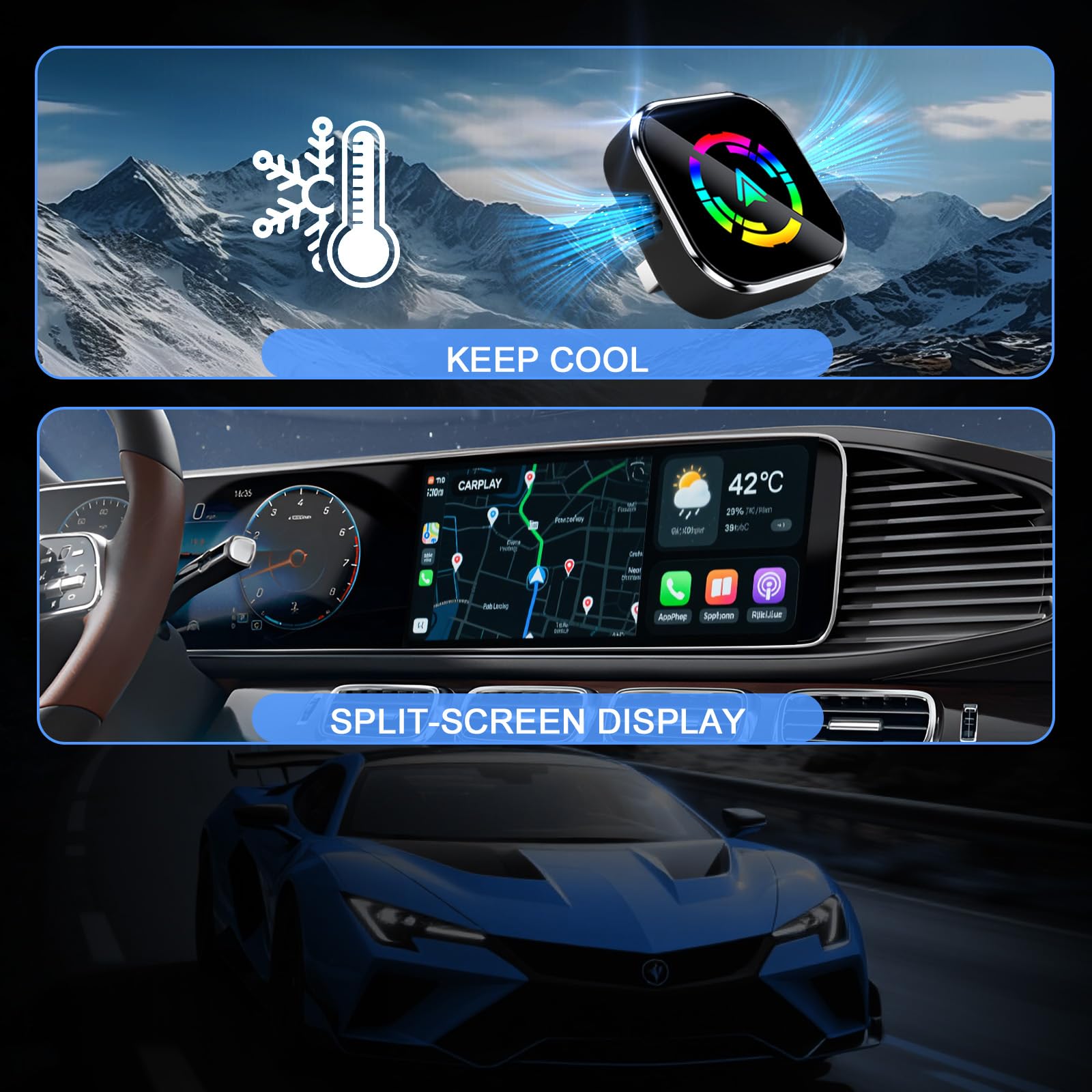 Wireless CarPlay Adapter for iPhone Mini USB-C Edition