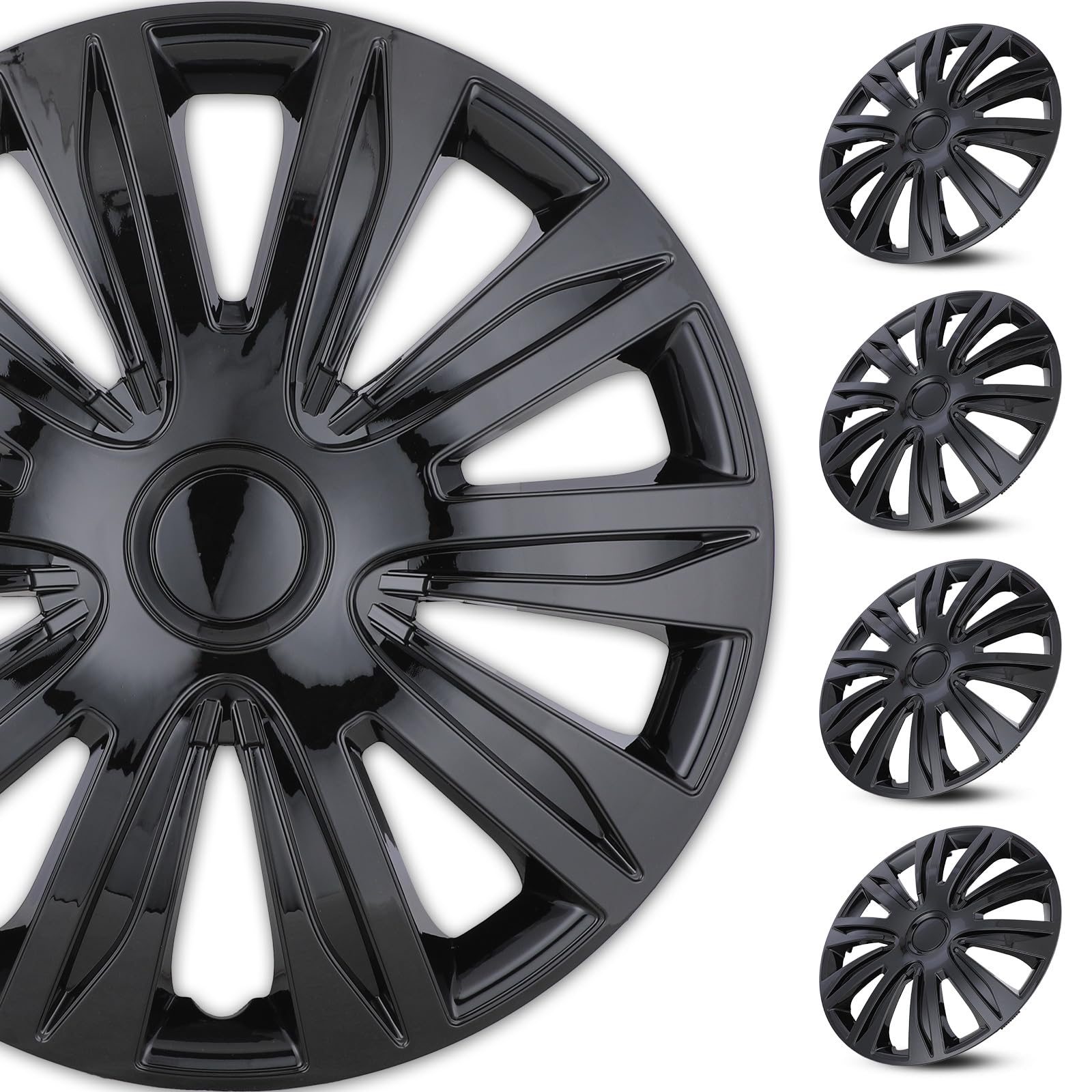 4-Pack Universal Wheel Rim Cover Hubcaps 13–16"
