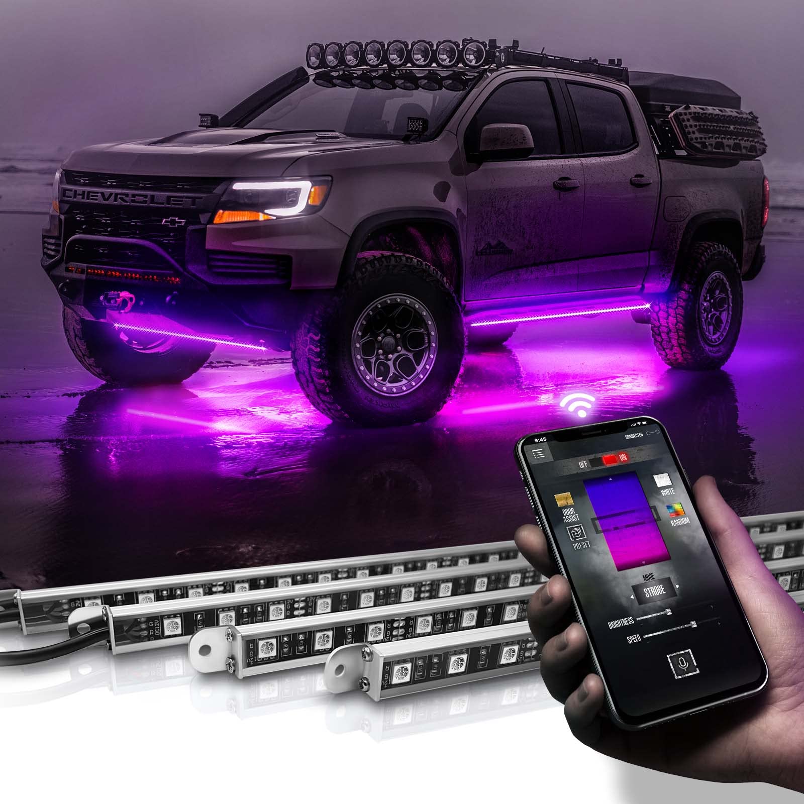 OPT7 Aura Pro Rigid RGB LED Underglow Kit