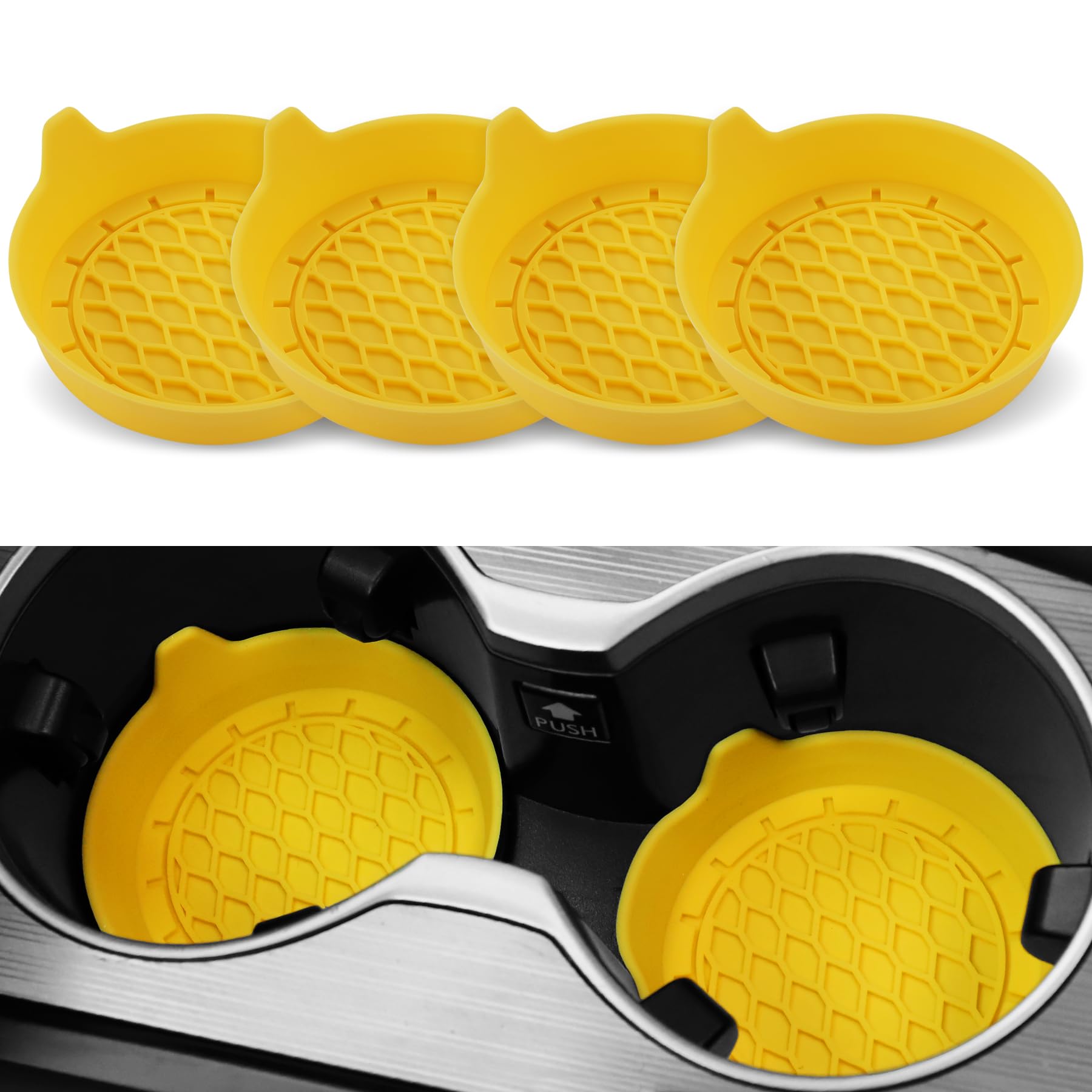 4PCS Universal Non-Slip Car Cup Coasters