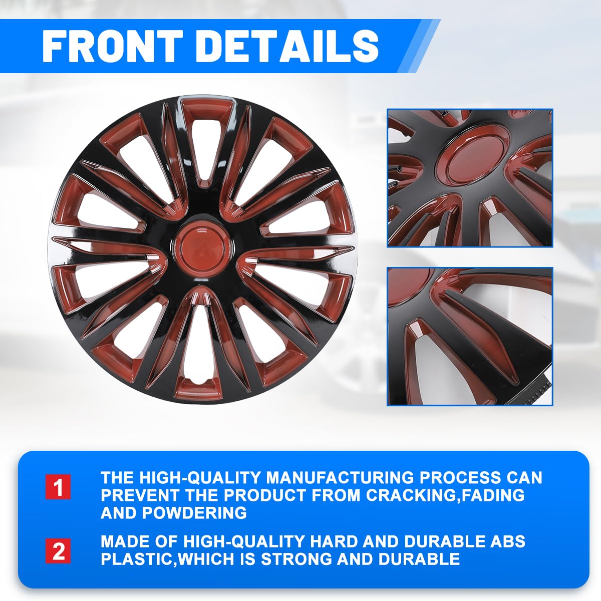 4-Pack Universal Wheel Rim Cover Hubcaps 13–16"