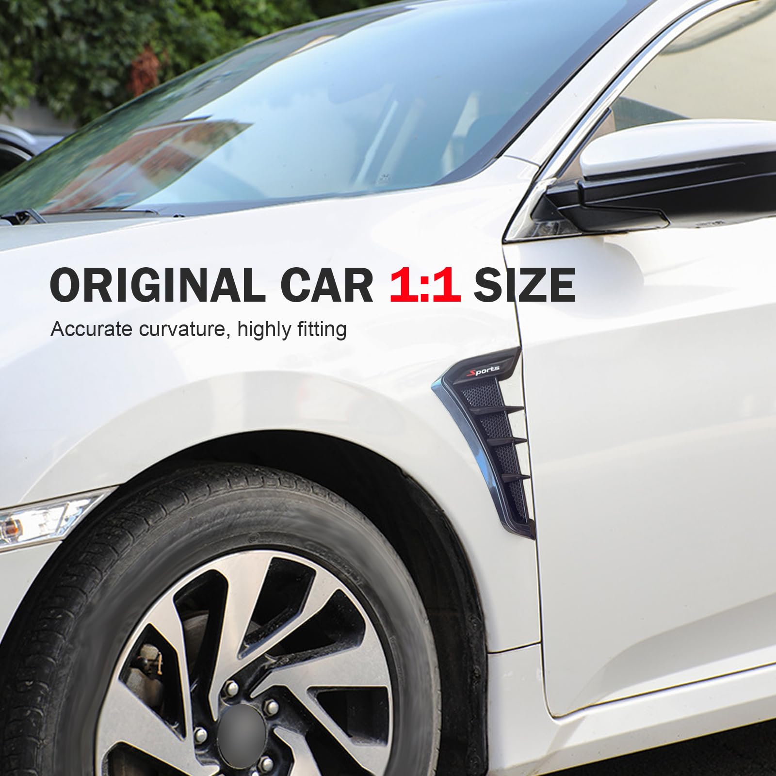 2PCS Universal Shark Gill Fender Side Vents
